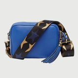 Elie Beaumont Crossbody Camera Bag Midnight Blue Star Strap