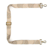 Elie Beaumont Crossbody Strap In Cream Silver Art Deco