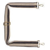 Elie Beaumont Crossbody Strap In Navy/cream Weave