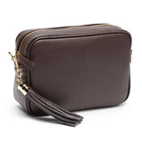 Elie Beaumont Crossbody Tassel In Chocolate