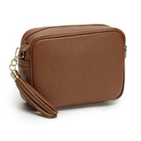 Elie Beaumont Crossbody Tassel In Dark Tan