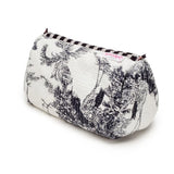 Elie Beaumont Serendipity Cotton Cosmetic Bag Set In Black White Crane