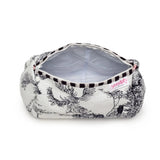 Elie Beaumont Serendipity Cotton Cosmetic Bag Set In Black White Crane