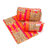 Elie Beaumont Serendipity Cotton Cosmetic Bag Set In Tibetan Tiger