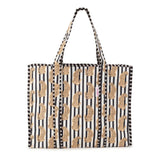 Elie Beaumont Serendipity Cotton Quilted Tote In Leopard