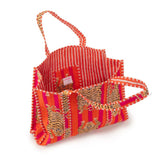 Elie Beaumont Serendipity Cotton Quilted Tote In Tibetan Tiger