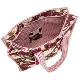 Elie Beaumont Serendipity Velvet Tote Bag In Burgundy Magnolia