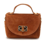 Elie Beaumont Suede Mini Bambou Bag In Tan