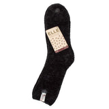 ELLE 2 Pairs Chenille Leisure Socks In Charcoal / Cream