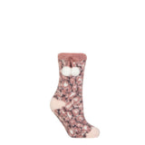 ELLE Sherpa Lined Socks With Grip In Pink