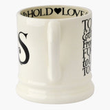 Emma Bridgewater Black Toast 'Mr & Mrs' Set Of 2 1/2 Pint Mugs Boxed