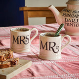 Emma Bridgewater Black Toast 'Mr & Mrs' Set Of 2 1/2 Pint Mugs Boxed