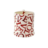 Emma Bridgewater L.O.V.E Polka Red 1/2 Pint Mug