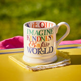 Emma Bridgewater Rainbow Toast Kindness & A Fair World 1/2 Pint Mug