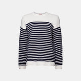 Esprit Breton Stripe Sweater in Off White