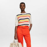 Esprit Cropped sleeve sweater with linen