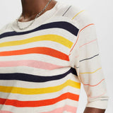 Esprit Cropped sleeve sweater with linen