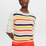 Esprit Cropped sleeve sweater with linen