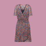Esprit Floral mini dress with smocked waist