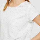 Esprit Floral t-Shirt With Rolled Edges Off White