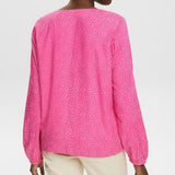 Esprit Patterned Blouse Pink Fuchsia