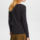 Esprit Patterned Pointelle Jersey Longsleeve