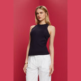 Esprit Rib Knit Tank Top In Navy