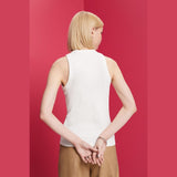 Esprit Rib knit tank top In Off White
