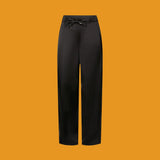 Esprit Satin wide leg trousers In Black