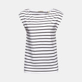 Esprit Striped Cotton T-Shirt In Navy