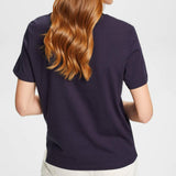 Esprit T-Shirt With Heart Print Navy