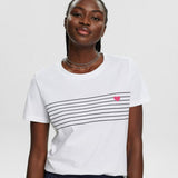 Esprit T-Shirt With Heart Print White