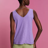 Esprit V-Necked Tank Top In Purple