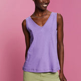 Esprit V-Necked Tank Top In Purple