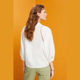 Esprit Woven linen blouse In Off White