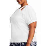 Estele Knot Detail Cotton Top In Milk White