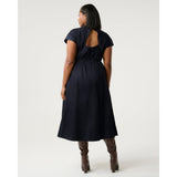 Estelle Abbie Denim Midi Dress in Indigo Noir