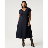 Estelle Abbie Denim Midi Dress in Indigo Noir