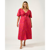 Estelle Aura Falls Cotton Dress in Winter Berry