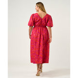 Estelle Aura Falls Cotton Dress in Winter Berry