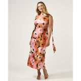 Estelle Freya Satin Dress in Peony/Mandarin