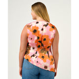 Estelle Freya Vest-Style Top in Peony/Mandarin