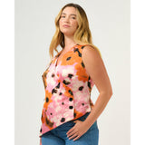 Estelle Freya Vest-Style Top in Peony/Mandarin