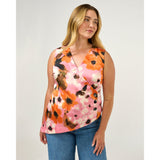 Estelle Freya Vest-Style Top in Peony/Mandarin
