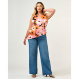 Estelle Freya Vest-Style Top in Peony/Mandarin