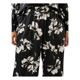 Estelle Gilda Floral Print Pants in Black/White