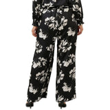 Estelle Gilda Floral Print Pants in Black/White