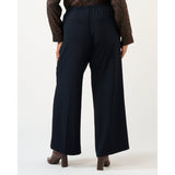 Estelle Jessie Tie Waist Pant in Navy/Brown Stripe