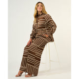 Estelle Josie Geometric Pant in Cedar/Crème