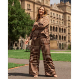 Estelle Josie Geometric Pant in Cedar/Crème